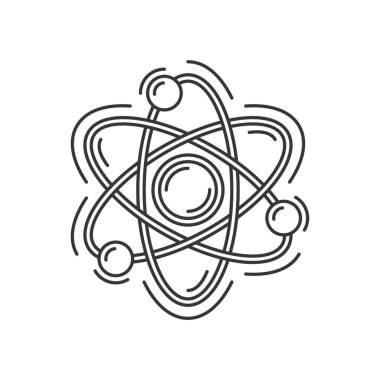 Atom veya Molekül Simgesi. Bilim Logosu. Vektör