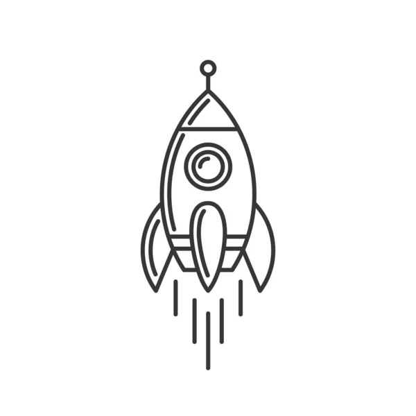 Rocket Icon. Space-Shuttle-Logo auf weißem Grund. Vektor — Stockvektor