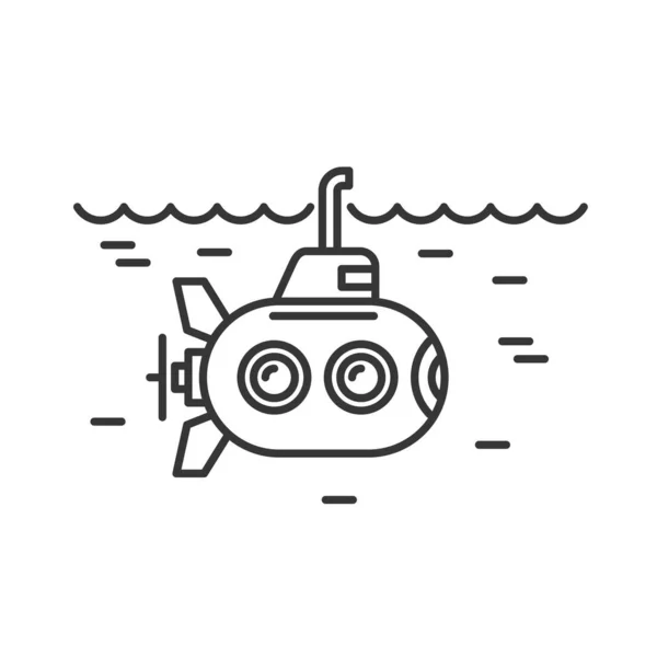 Icona sottomarina su sfondo bianco. Logo del vettore — Vettoriale Stock