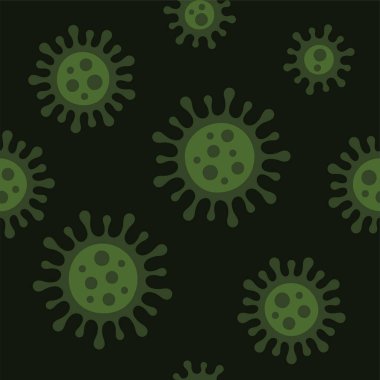 Beyaz Arkaplanda Koronavirüs Kusursuz Düzen. Vektör