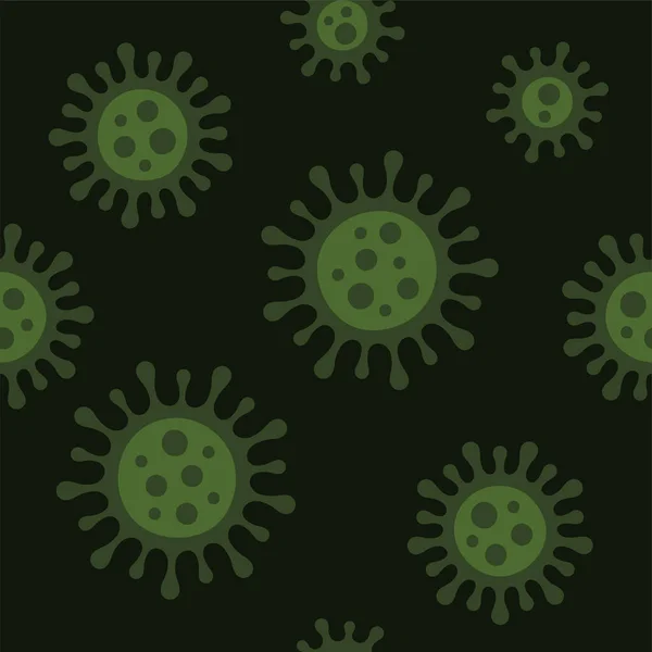 Coronavirus Seamless Pattern on White Background. Vector — Stock Vector