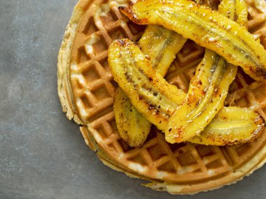 rustik tatlı muz gözleme yakın çekim