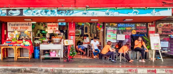 Bangkok Thaïlande Janvier 2019 Piliers Tourisme Thaïlandais Nourriture Massage Une — Photo