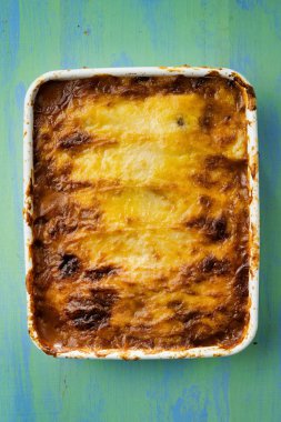 rustik altın İngiliz yazlık sherperds pasta