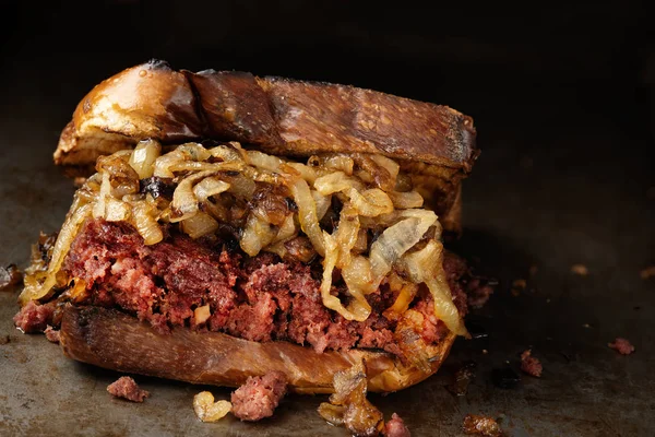 Rustik Corned Beef Beef Sandwich — Stockfoto