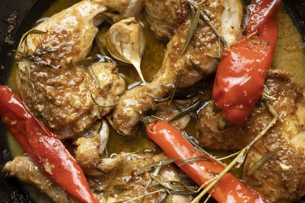 Pollo toscano d'oro rustico italiano — Foto Stock