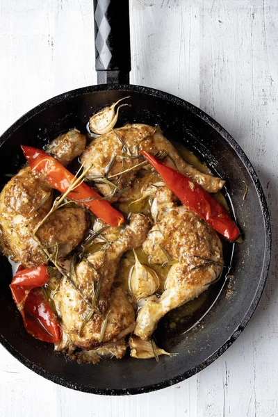 rustik İtalyan altın toskana tavuk