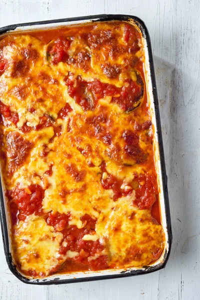 Talian aubergine parmigiana — Stockfoto