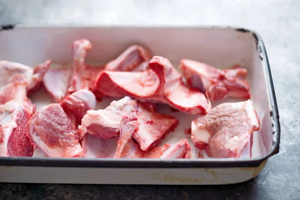 Gros Plan Rustique Porc Ingrédient Aromatisant — Photo