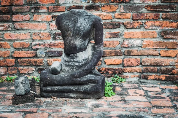 アユタヤ タイの古代都市でなく大仏様 — ストック写真
