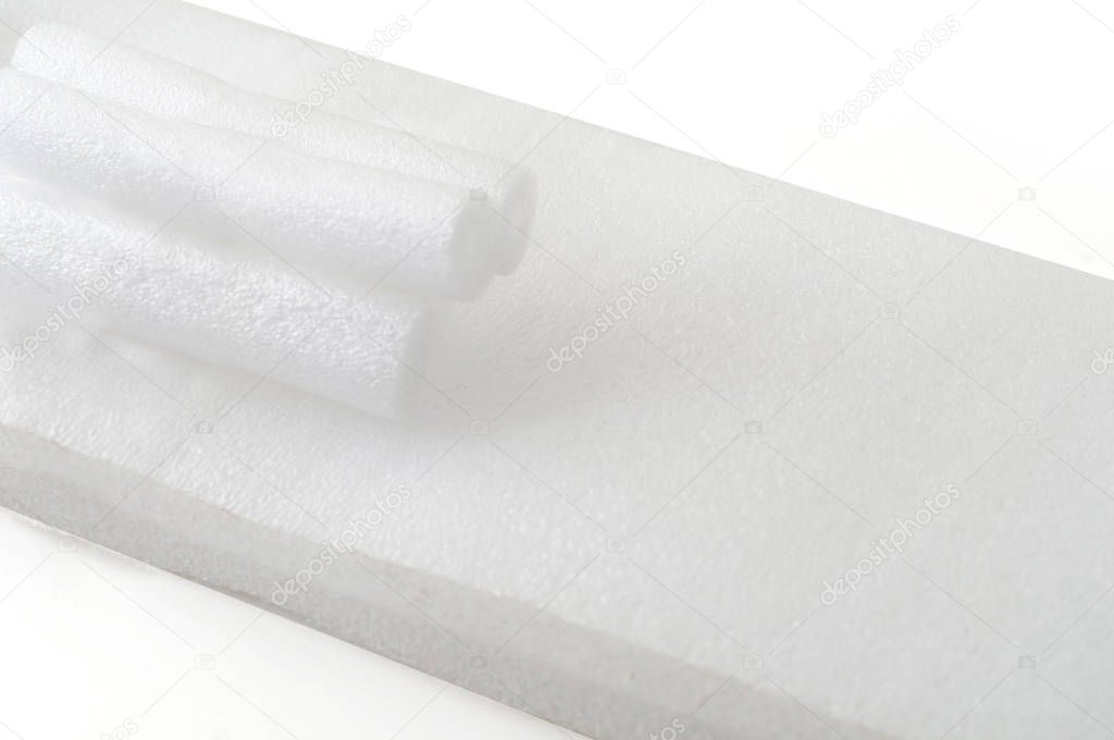 equipment for thermal insulation on white background