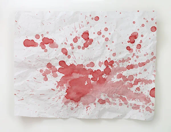 Manchas Sangrentas Fundo Branco — Fotografia de Stock