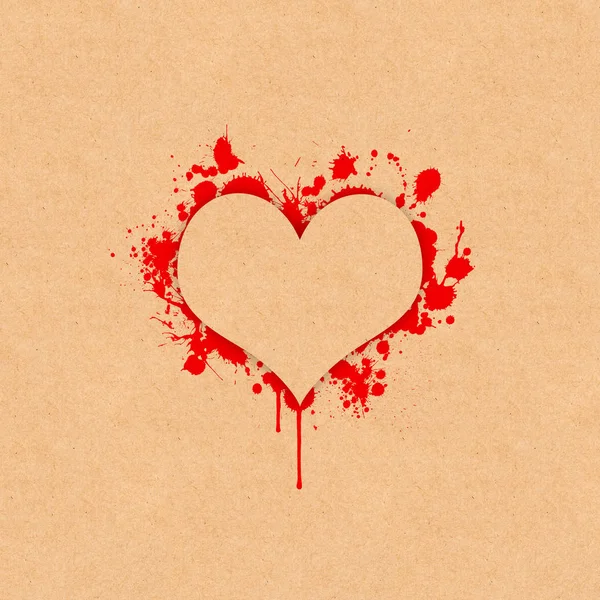 Szablon Dla Walentynki Kartkę Życzeniami Sercem — Zdjęcie stockowe