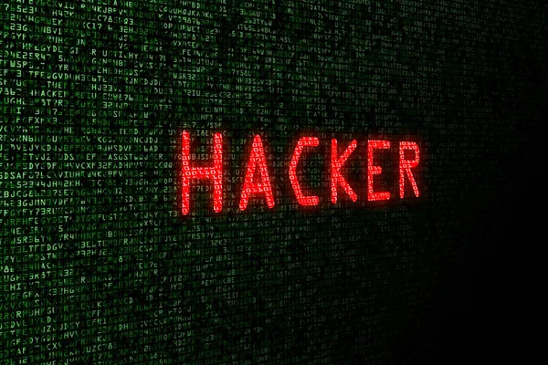 Parola Hacker Sfondo Codice Binario Del Computer — Foto Stock