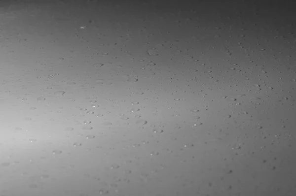 Gotas Água Superfície Cinzenta — Fotografia de Stock