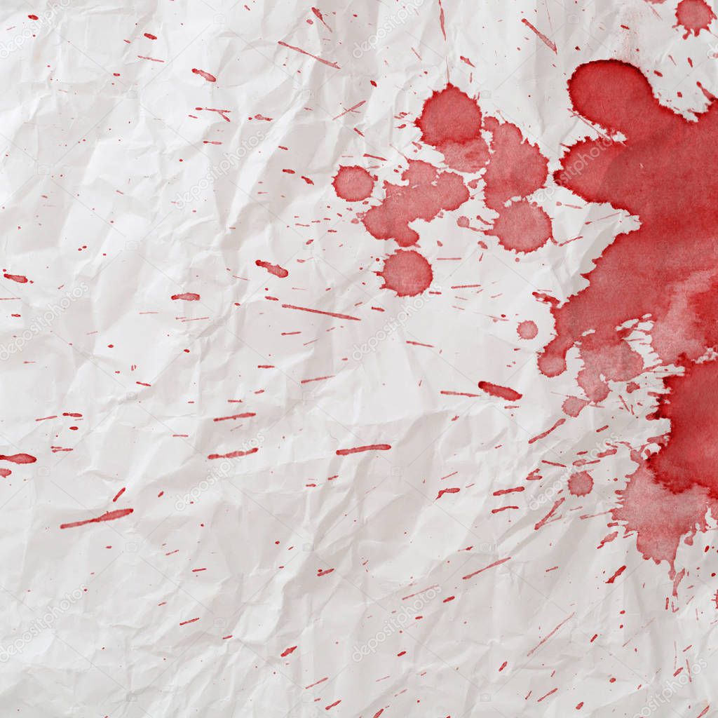 bloody stains on white background