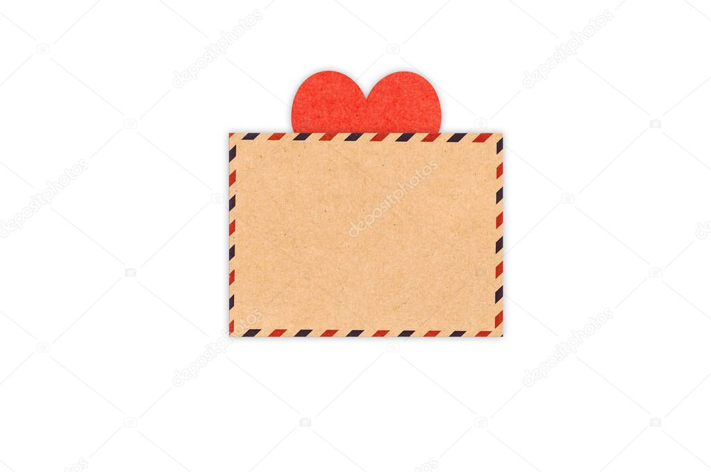 template for Valentines day greeting card with heart