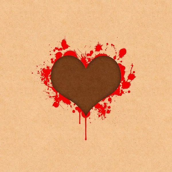 Szablon Dla Walentynki Kartkę Życzeniami Sercem — Zdjęcie stockowe