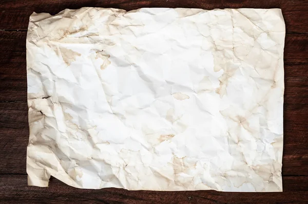 Tekstura Tło Zmięty Papier Wieku Spot Plama — Zdjęcie stockowe