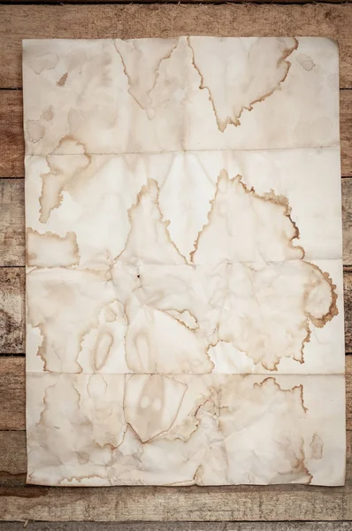 Vintage Crumpled Paper Textury Dřevěný Stůl — Stock fotografie