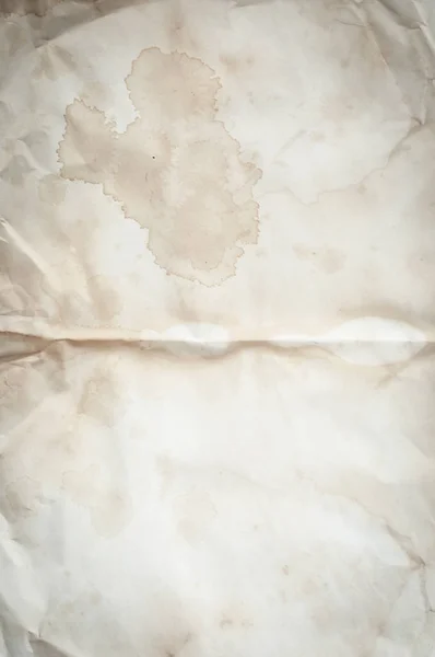 Background Texture Crumpled Aged Paper Spot Stain — Stock Photo, Image