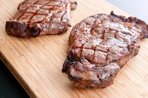 fresh bbq seared ribeye steak
