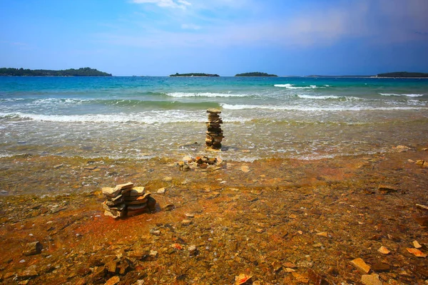 Steinstrand Adriatischen Meer Kroatien — Stockfoto