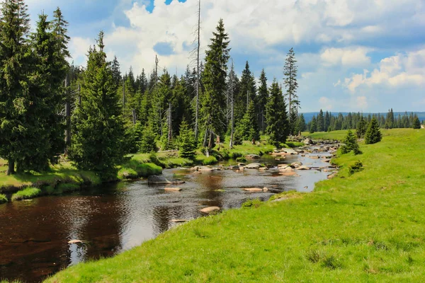 Izera Jizera River Scenic Valley Border Poland Czech — Stock Photo, Image