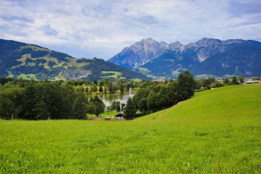 doğal alpler manzara - saalfenden, leogang ve lofer vadisi arasında leogang dağlar