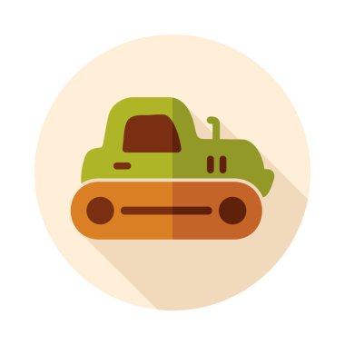 Traktör sürüngen ikonu. Tarım işareti. Web sitenizin tasarımı için grafik sembolü, logo, uygulama, UI. Vektör illüstrasyonu, EPS10.