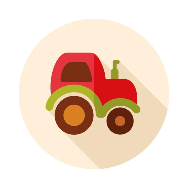Icono del tractor. Máquina de granjero — Archivo Imágenes Vectoriales