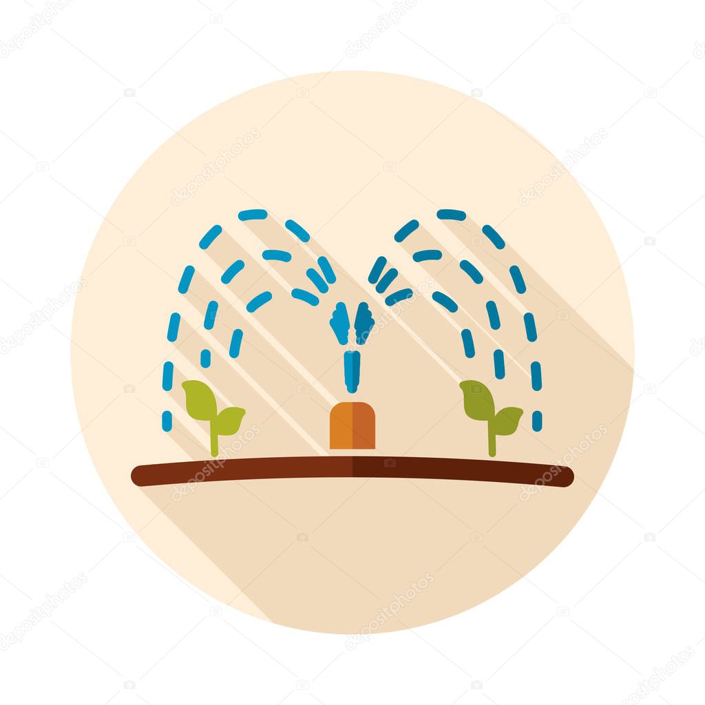 Automatic irrigation sprinkler icon. Agriculture sign. Graph symbol for your web site design, logo, app, UI. Vector illustration, EPS10.