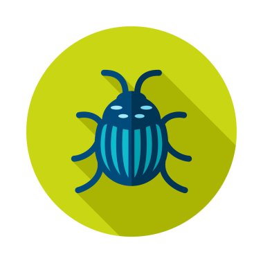 Colorado böceği ikonu. Tarım işareti. Web sitenizin tasarımı için grafik sembolü, logo, uygulama, UI. Vektör illüstrasyonu, EPS10.