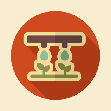 Damlatma sistemi simgesini aktar. Tarım işareti. Web sitenizin tasarımı için grafik sembolü, logo, uygulama, UI. Vektör illüstrasyonu, EPS10.