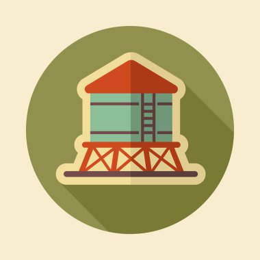 Su kulesi ikonu. Tarım işareti. Web sitenizin tasarımı için grafik sembolü, logo, uygulama, UI. Vektör illüstrasyonu, EPS10.