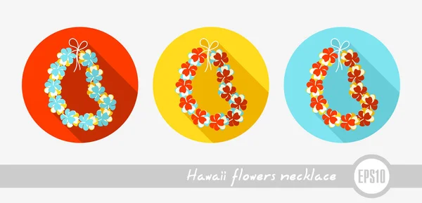 Hawaii çiçek kolye, çelenk anahat vektör simgesi. Plaj. Yaz. Yaz. Tatil. Tatil, eps 10