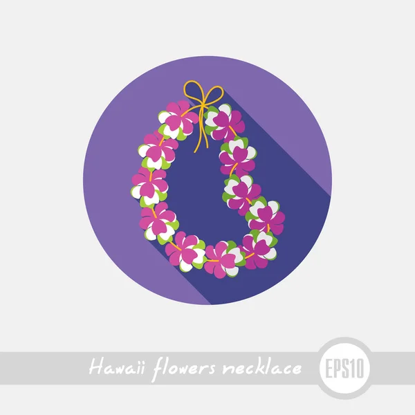 Гаваї квіти намисто, вінок значок. Відпочинок — стоковий вектор