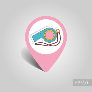 Vektör PIN harita simgesini ıslık. Harita-Beach işaretçi. Yaz harita işaretleri. Tatil. Yaz. Tatil, eps 10