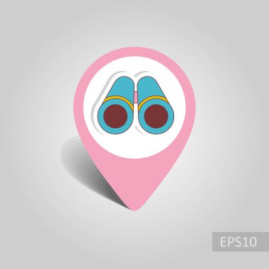 Dürbün vektör PIN harita simgesi. Harita-Beach işaretçi. Yaz harita işaretleri. Tatil. Yaz. Tatil, eps 10