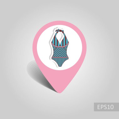 Mayo vektör PIN harita simgesi. Harita-Beach işaretçi. Yaz harita işaretleri. Tatil. Yaz. Tatil, eps 10