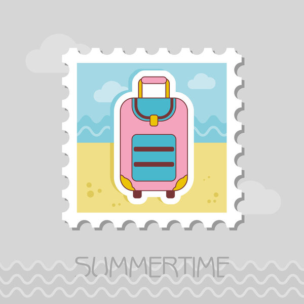Baggage vector stamp. Travel. Summer. Summertime. Holiday. Vacation, eps 10