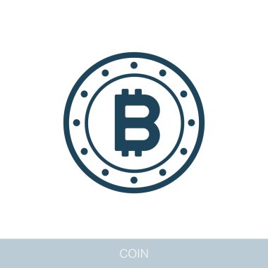 Bitcoin düz simgesi. Blockchain teknoloji, bitcoin, altcoins, cryptocurrency madencilik, finans, dijital para piyasası vektör tasarımı