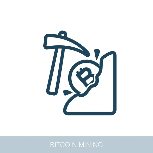 Bitcoin Ikone Vektor Design Der Blockchain Technologie Bitcoin Altcoins Kryptowährungs — Stockvektor