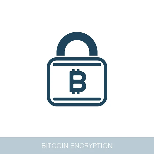 Bitcoin Verschlüsselungssymbol Vektor Design Der Blockchain Technologie Bitcoin Altcoins Kryptowährungs — Stockvektor