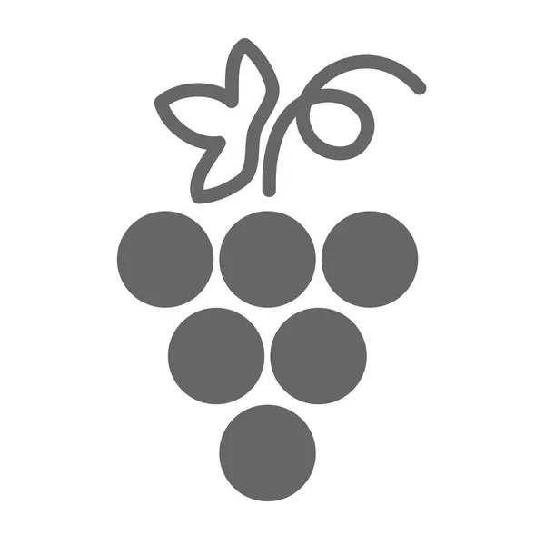 Ícone de contorno de cachos de uvas. Sinal de fruta de uvas — Vetor de Stock