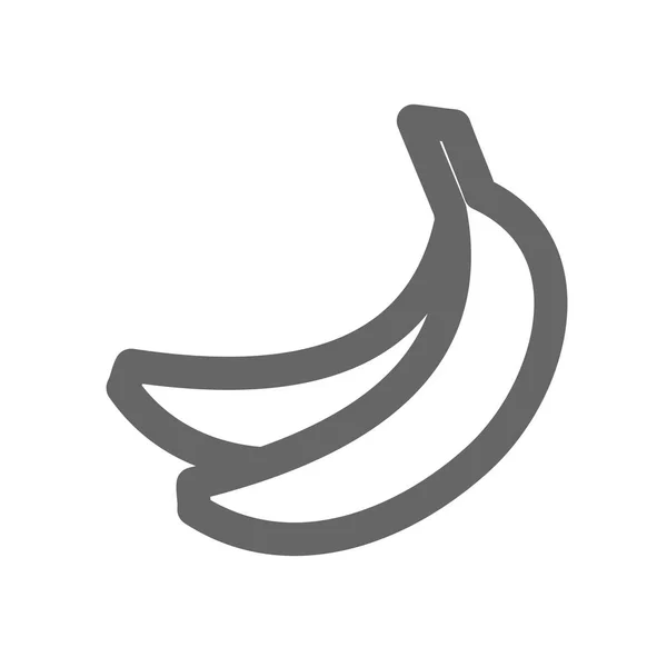 Banaan outline icoon. Bananen fruit Sign — Stockvector