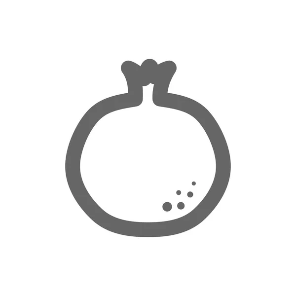 Granaatappel overzicht icoon. Granaat fruit Sign — Stockvector