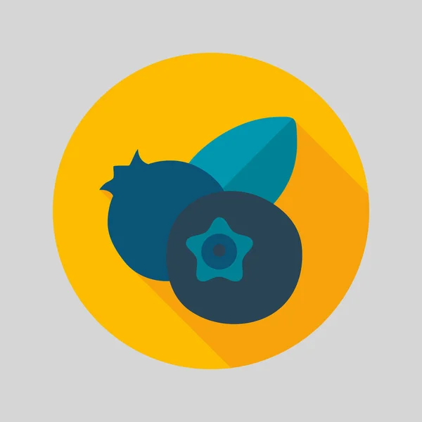 Icona di mirtillo. Segno di frutta a bacca blu — Vettoriale Stock