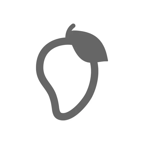 Icono del esquema de mango. Signo de fruta tropical de mango — Vector de stock