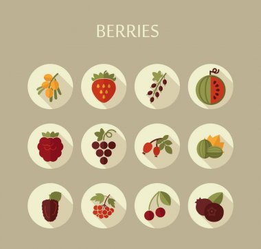 Taze Çilek simgeleri seti